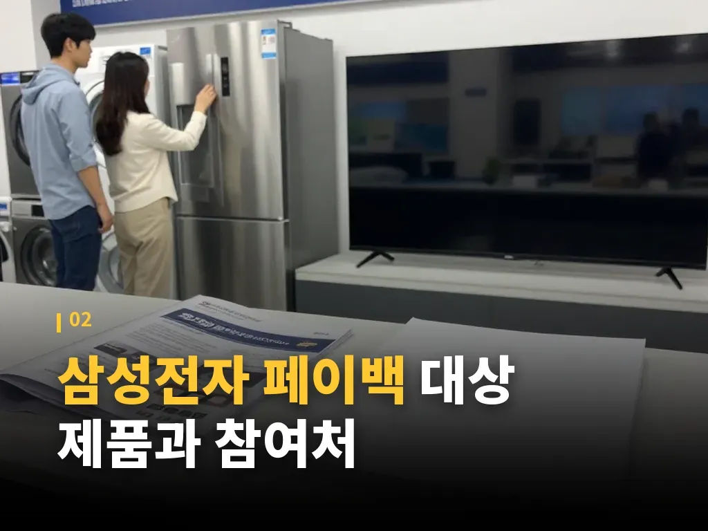 삼성전자 페이백과 일반 할인 비교 이미지