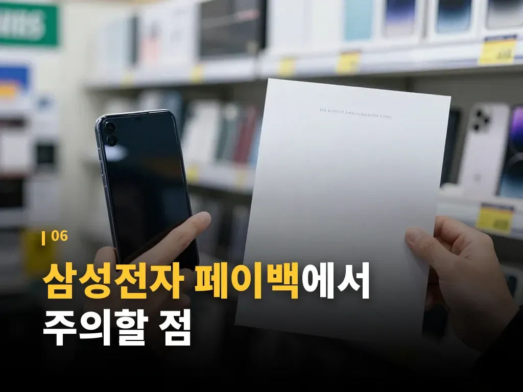 삼성전자 페이백 실수 줄이는 체크리스트 이미지