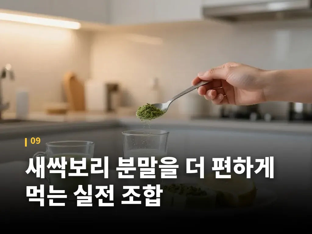 새싹보리 분말을 더 편하게 먹는 실전 조합 이미지