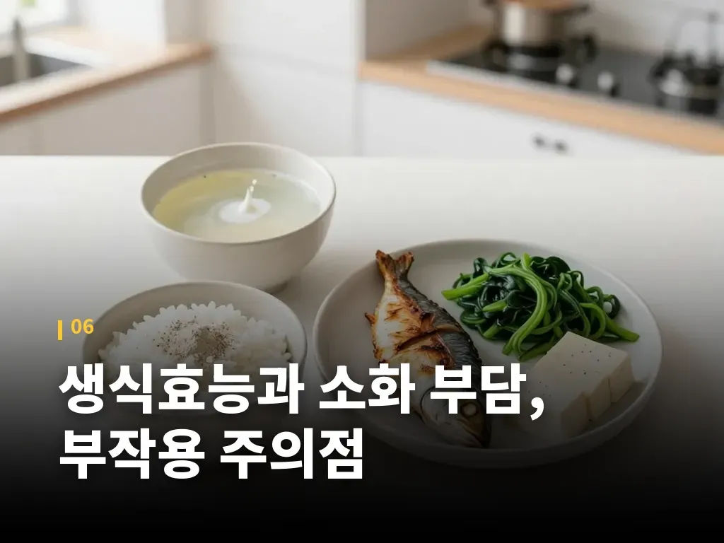 생식효능과 소화 부담, 부작용 주의점 이미지