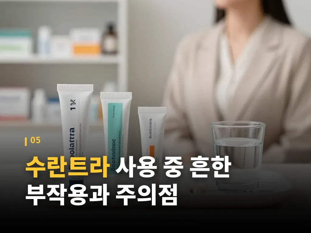 수란트라 사용 기간과 중단 시점 이미지