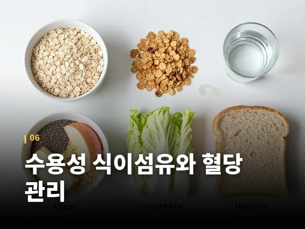 수용성 식이섬유와 혈당 관리 이미지