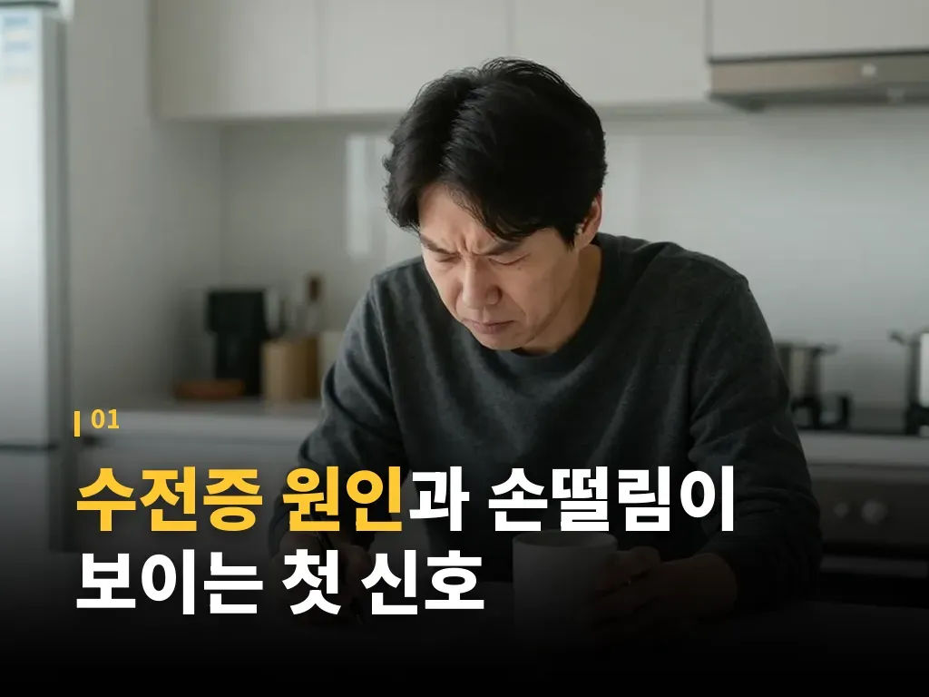 수전증 원인 확인을 위한 진단 절차 이미지