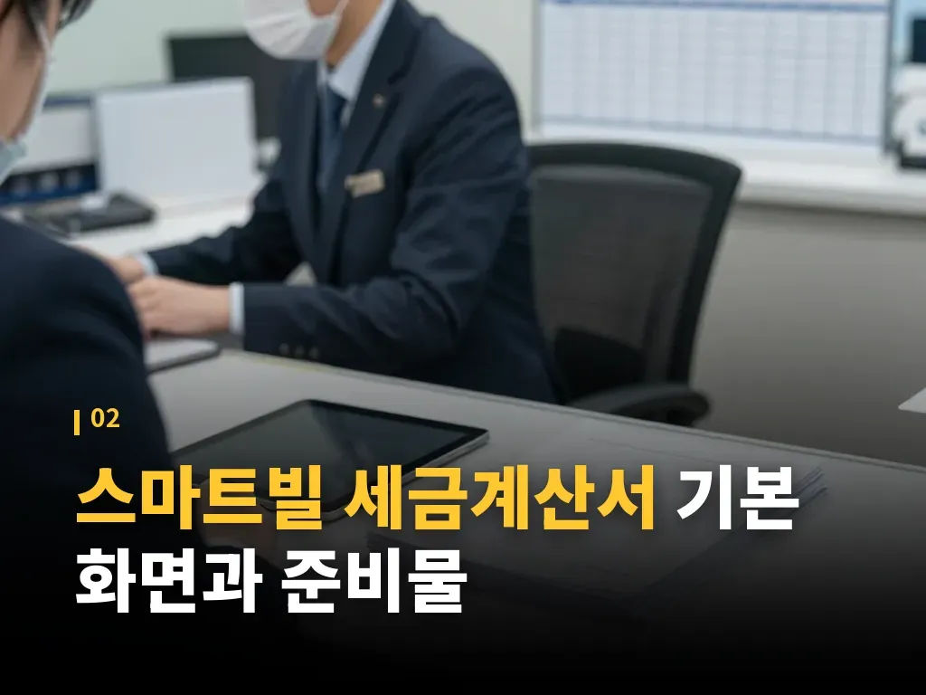 스마트빌 세금계산서 조회와 진위 확인 이미지