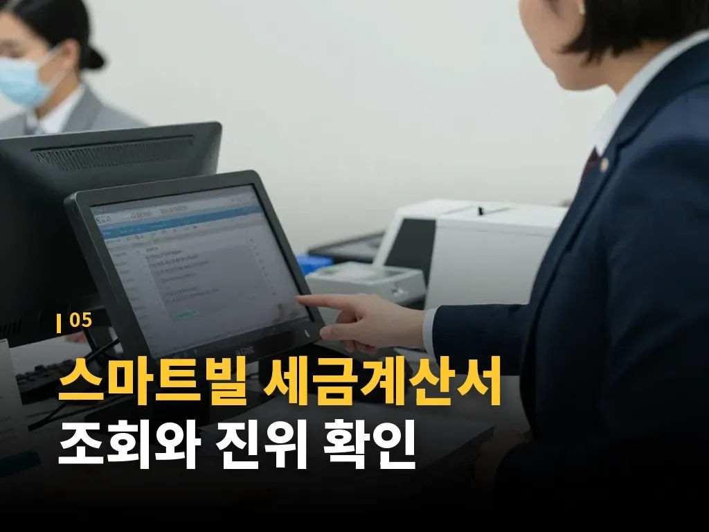 홈택스와 스마트빌 세금계산서 비교 이미지