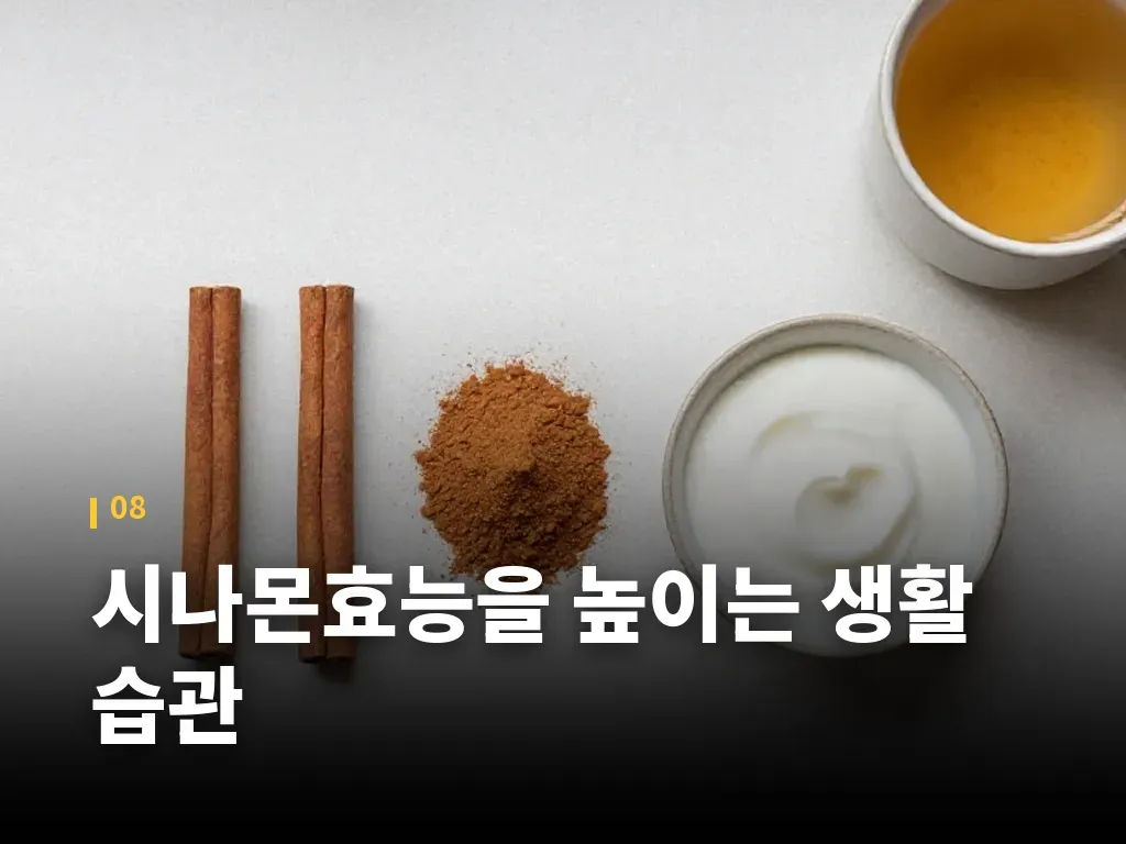 시나몬효능을 높이는 생활 습관 이미지