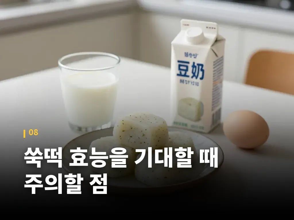 쑥떡 효능을 기대할 때 주의할 점 이미지