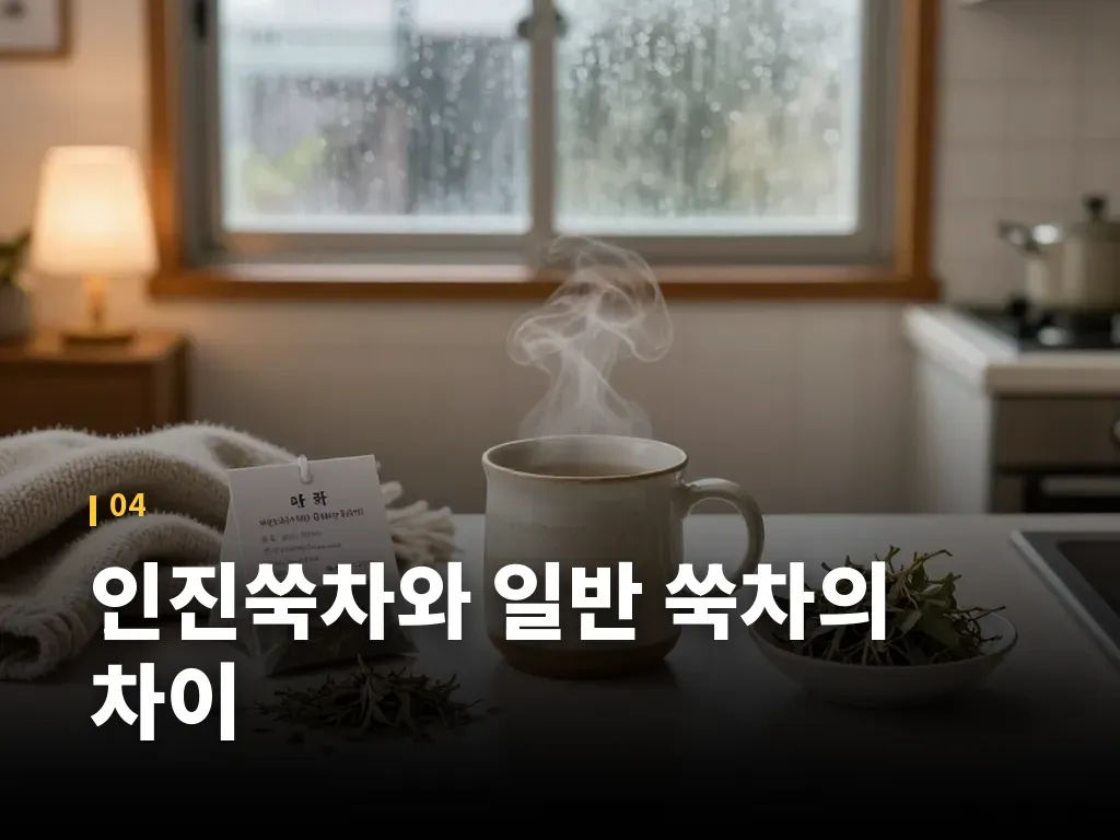 인진쑥차와 일반 쑥차의 차이 이미지