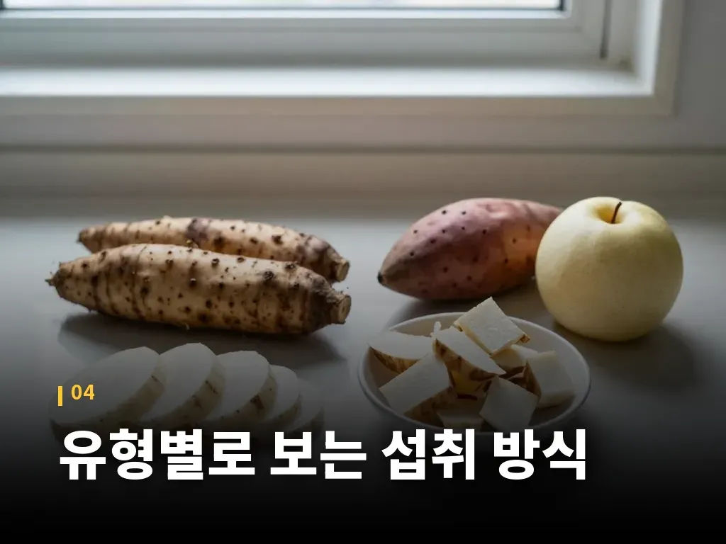 유형별로 보는 섭취 방식 이미지