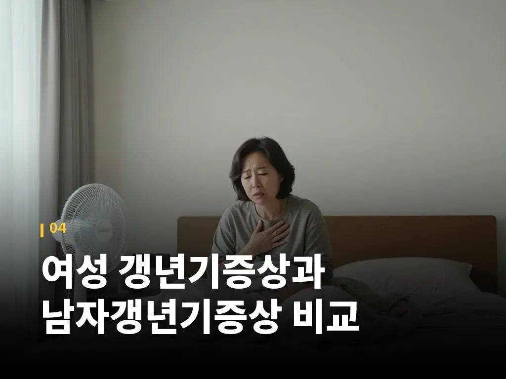 여성 갱년기증상과 남자갱년기증상 비교 이미지