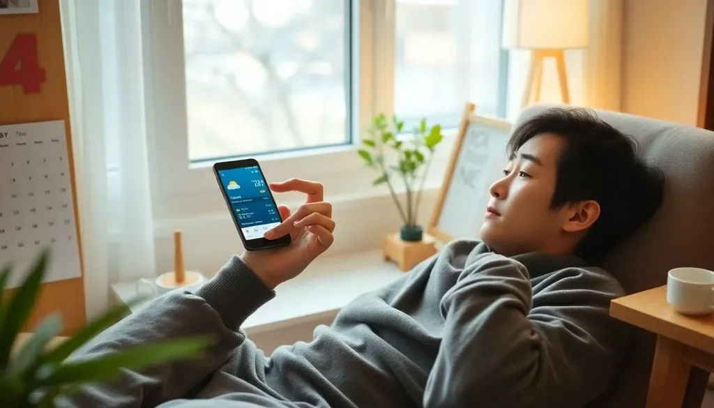 오늘의 날씨와 마음 건강 관리 이미지