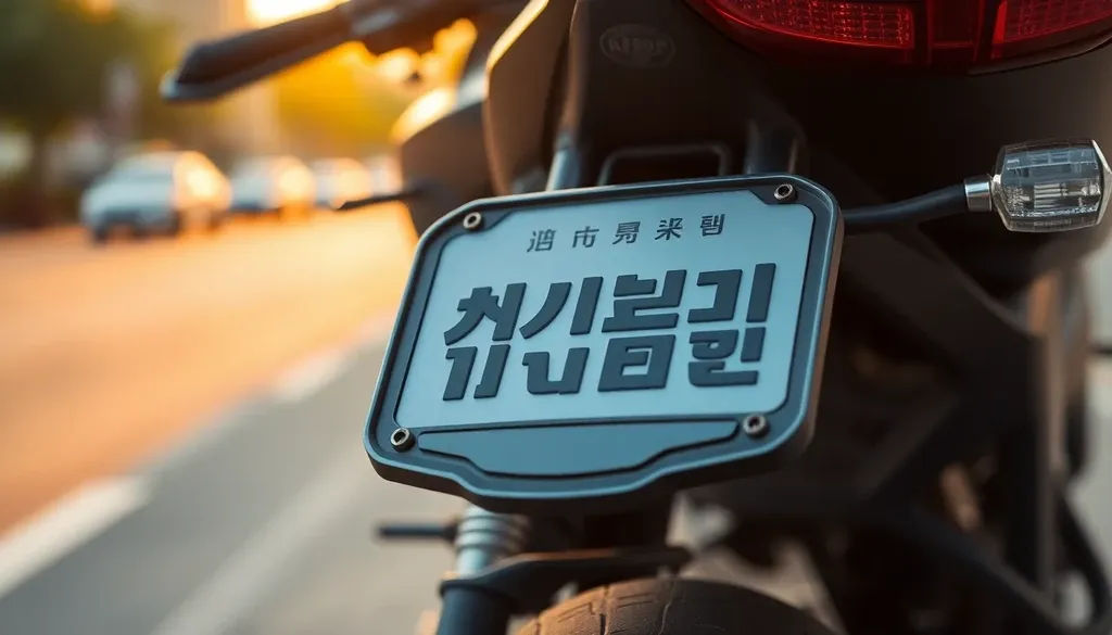 번호판 변경 시 유의사항과 법적 기준 이미지