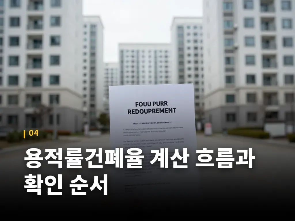 용적률건폐율 계산 흐름과 확인 순서 이미지