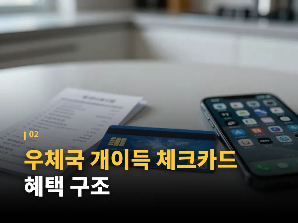 우체국 개이득 체크카드와 비슷한 카드 비교 이미지