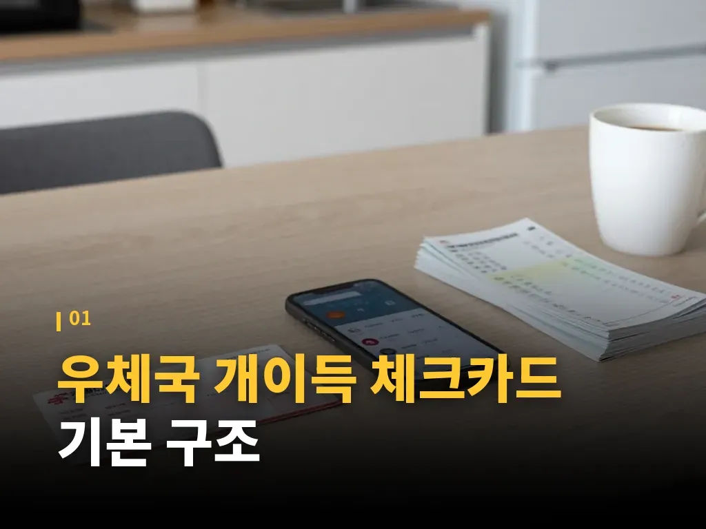 우체국 개이득 체크카드 할인 영역 분류 이미지