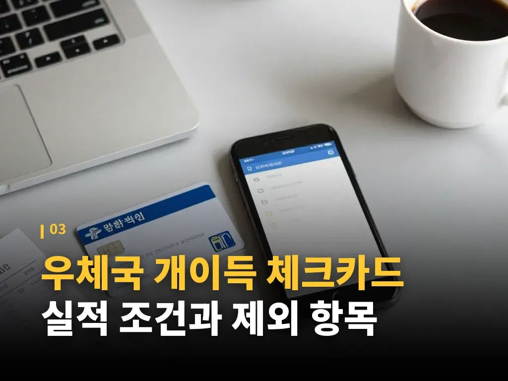 우체국 개이득 체크카드 발급과 사용 절차 이미지