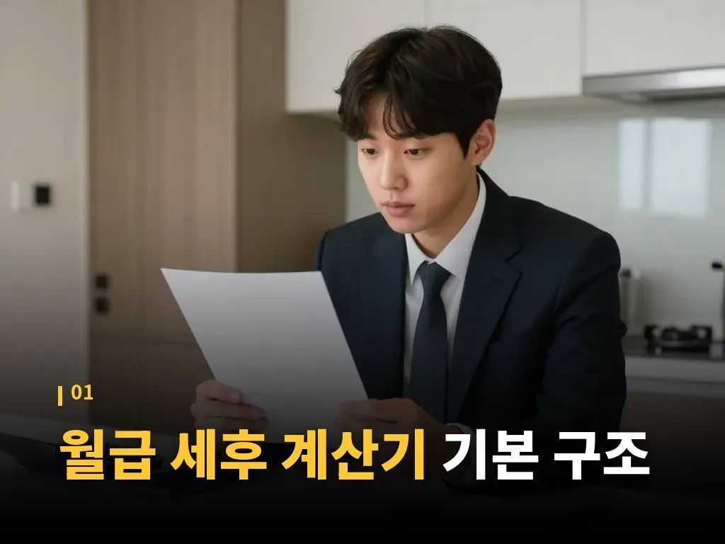 월급 세후 계산기 입력 전 확인할 항목 이미지