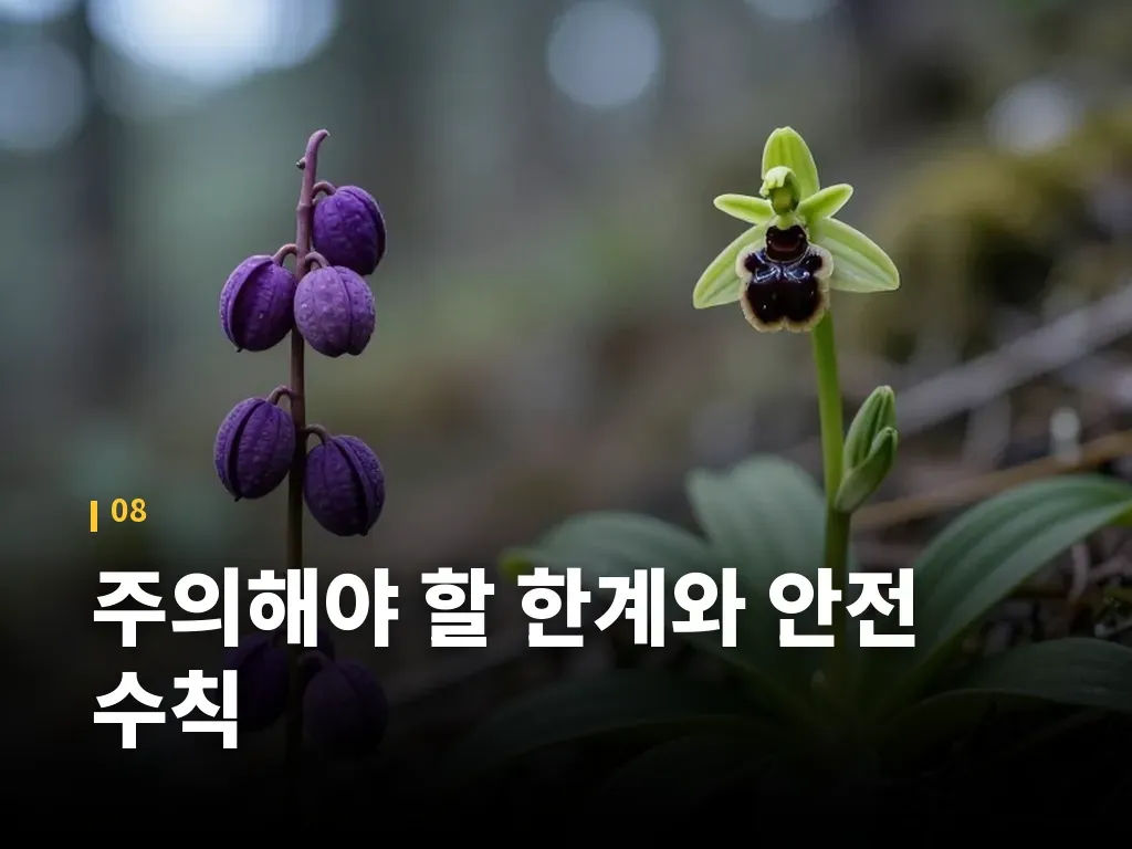 주의해야 할 한계와 안전 수칙 이미지