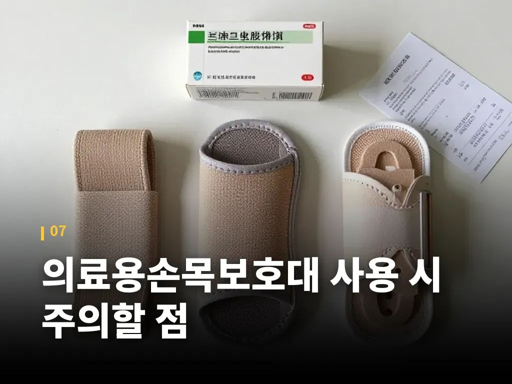 의료용손목보호대 사용 시 주의할 점 이미지