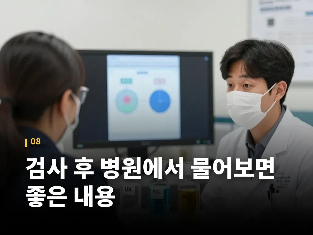 검사 후 병원에서 물어보면 좋은 내용 이미지