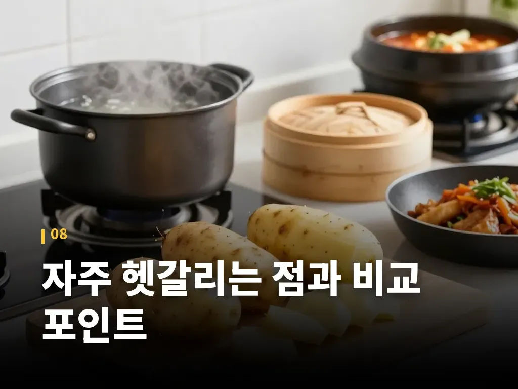자주 헷갈리는 점과 비교 포인트 이미지