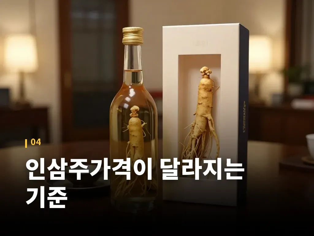 인삼주가격이 달라지는 기준 이미지