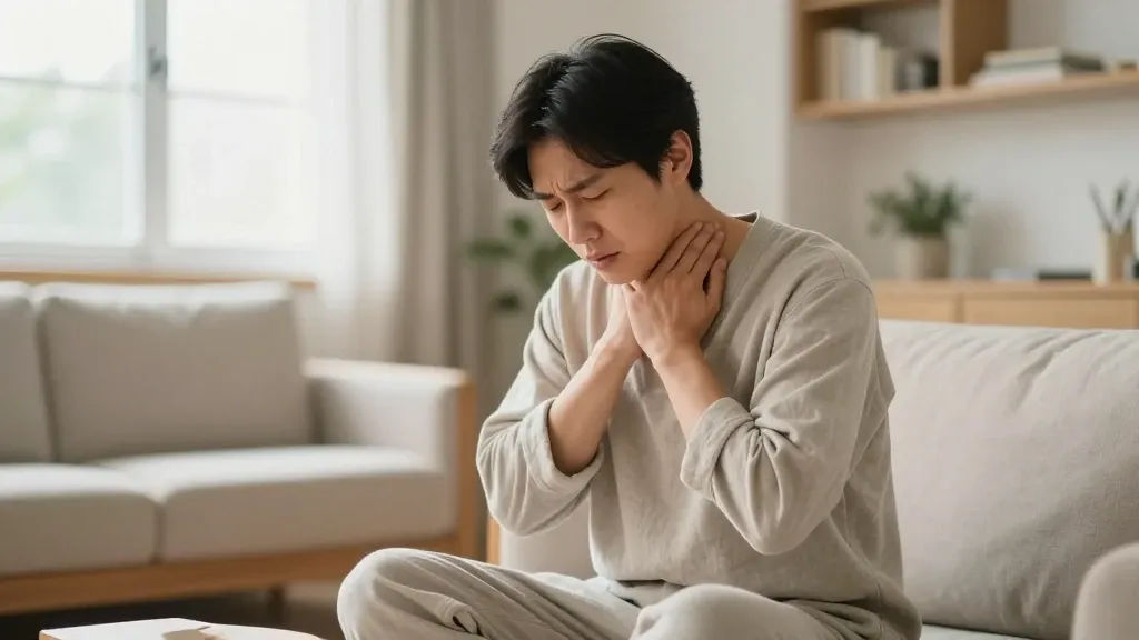 인후염 증상과 유사 질환 비교 이미지