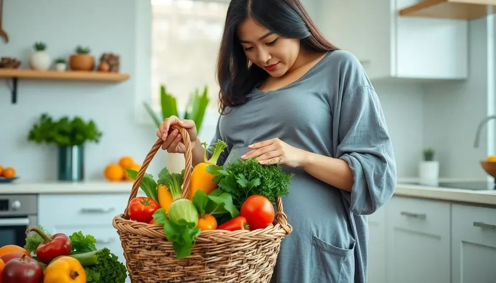 임산부 친환경 농산물 꾸러미 건강관리 전략 이미지