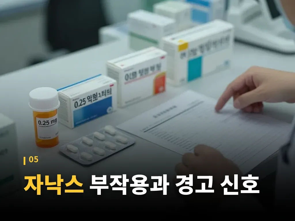 자낙스 의존성과 중단 시 주의사항 이미지