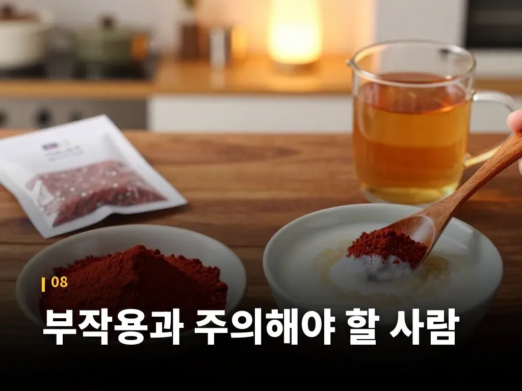 부작용과 주의해야 할 사람 이미지