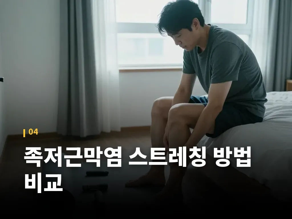 족저근막염 스트레칭 방법 비교 이미지