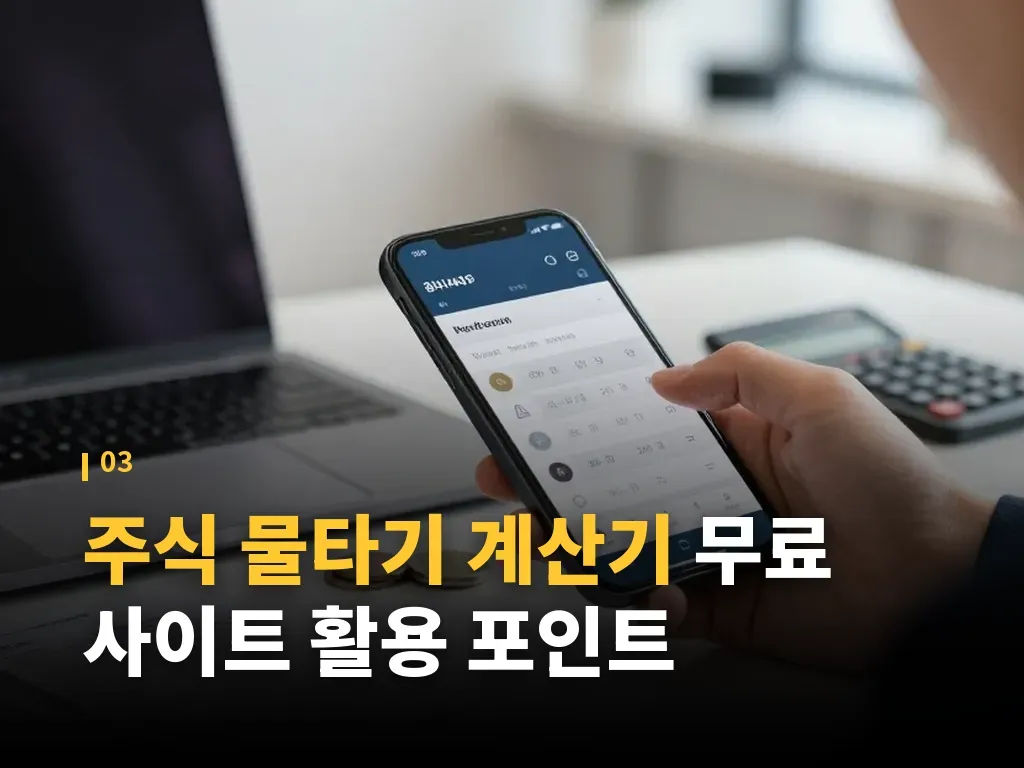 주식 물타기 계산기 유형별 차이 이미지