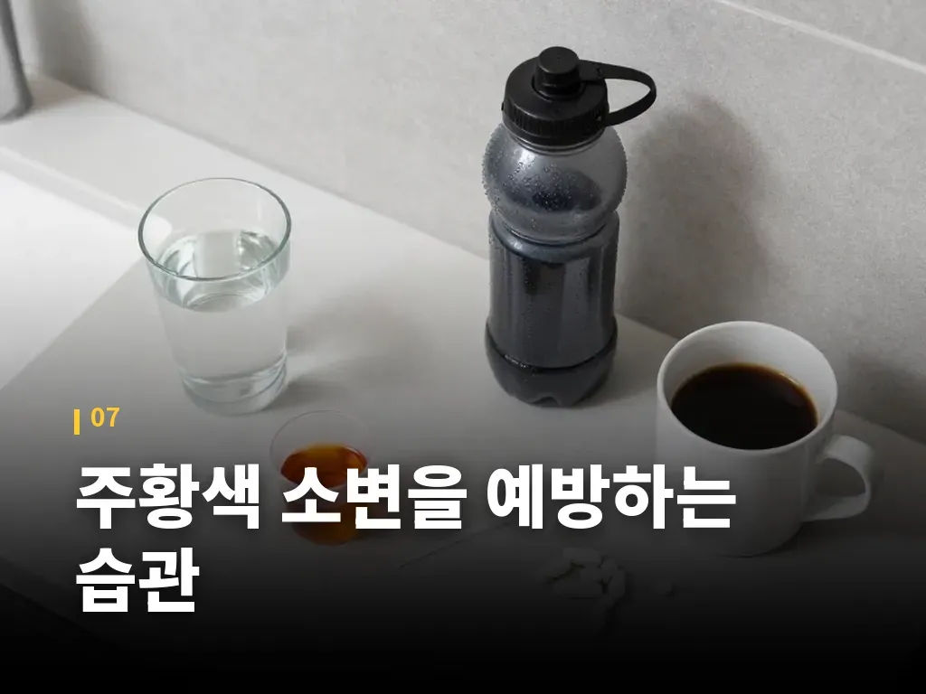 주황색 소변을 예방하는 습관 이미지