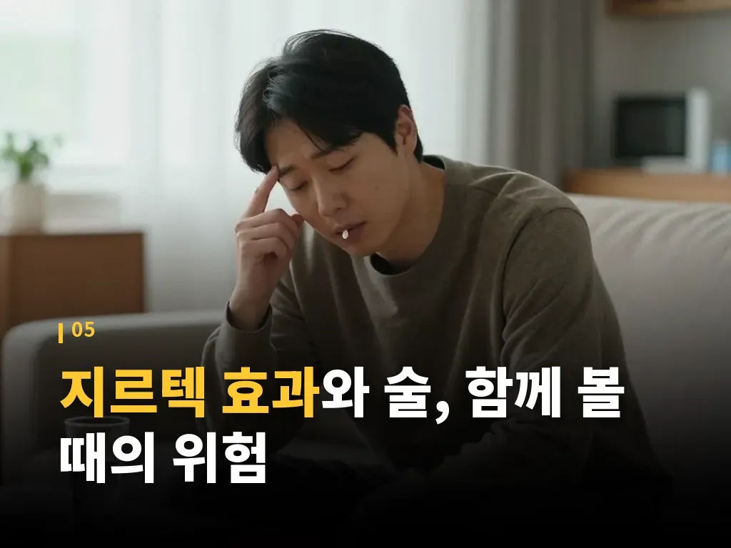 지르텍 효과를 높이기 위한 생활 관리 이미지