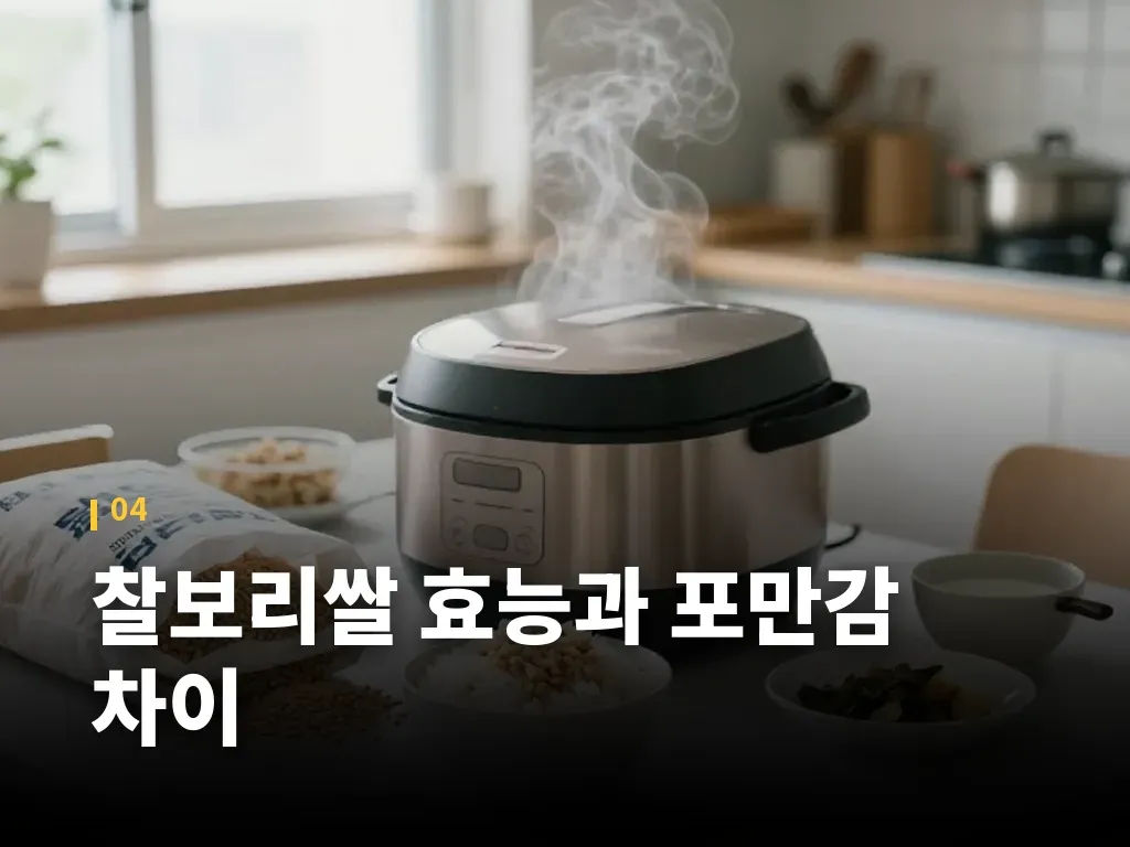 찰보리쌀 효능과 포만감 차이 이미지