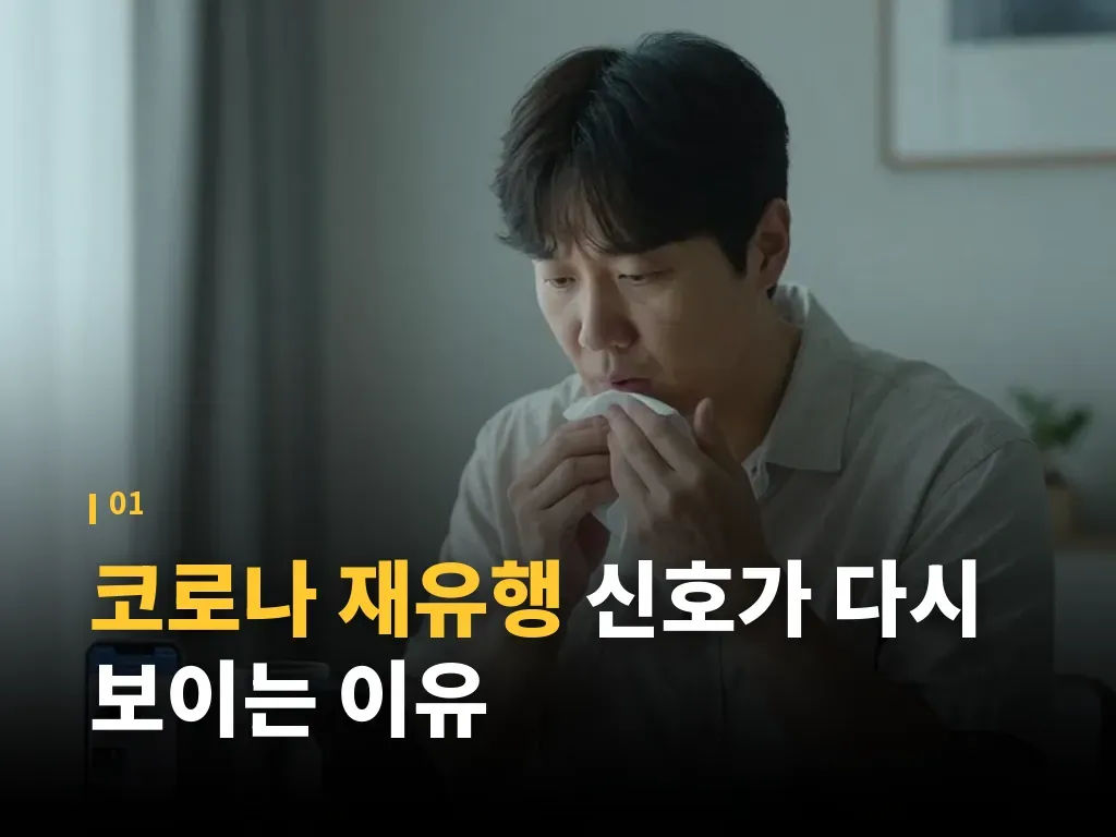 코로나 재유행 시기 대비가 필요한 사람 이미지