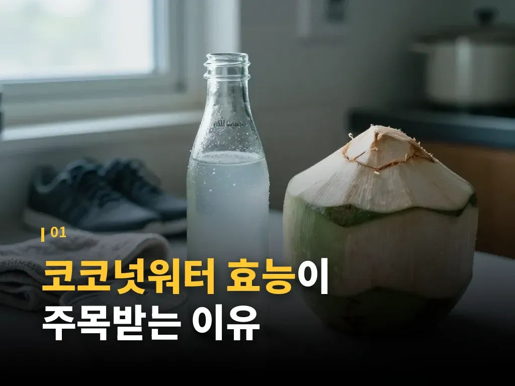 코코넛워터100%와 가공 제품 구분법 이미지