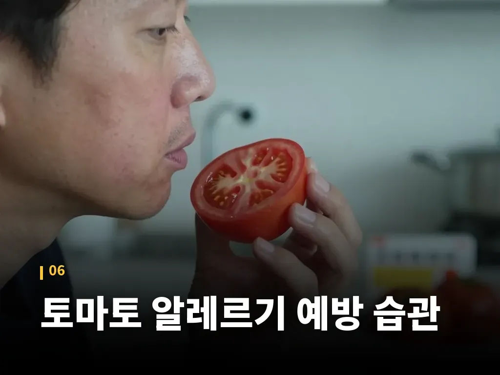 토마토 알레르기 예방 습관 이미지