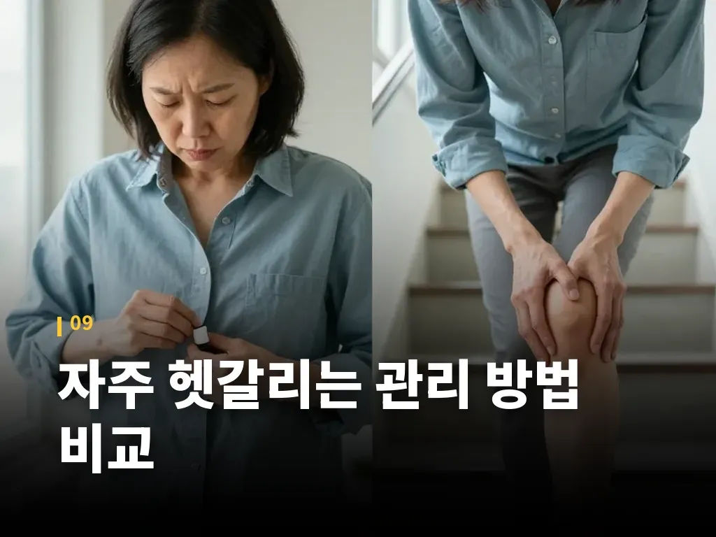 자주 헷갈리는 관리 방법 비교 이미지