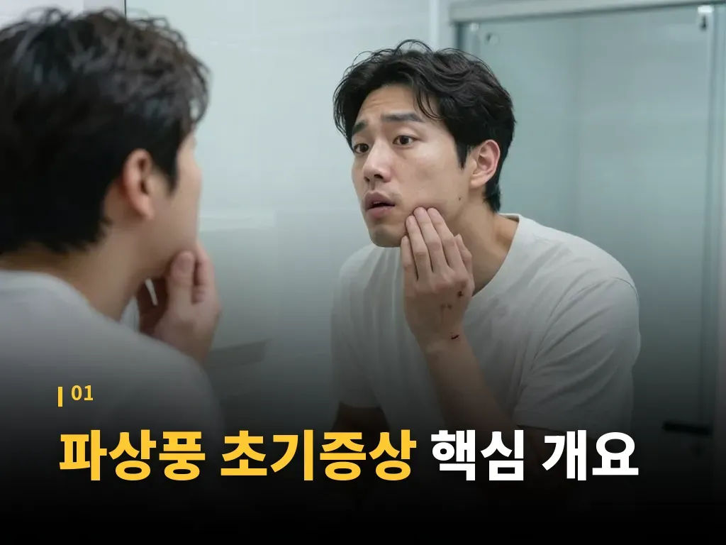 상처 후 위험 신호 단계 이미지