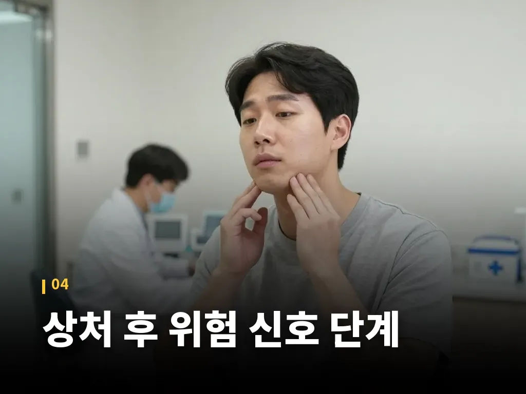 파상풍 초기증상 의심 시 행동 순서 이미지