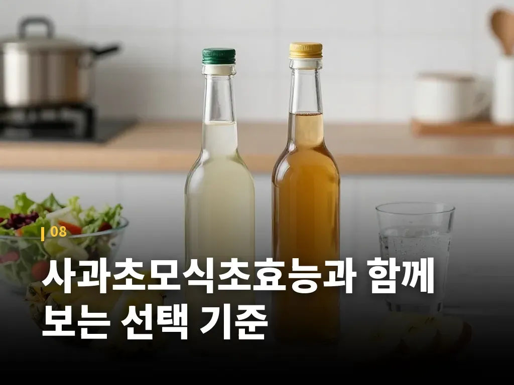 사과초모식초효능과 함께 보는 선택 기준 이미지
