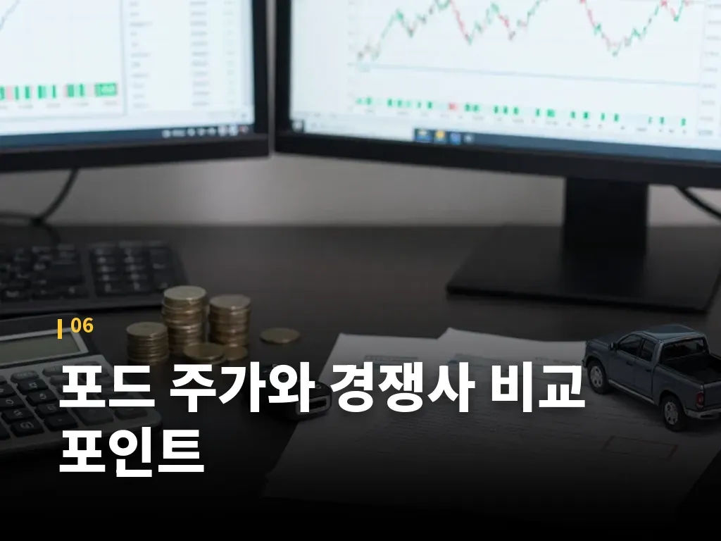 포드 주가와 경쟁사 비교 포인트 이미지
