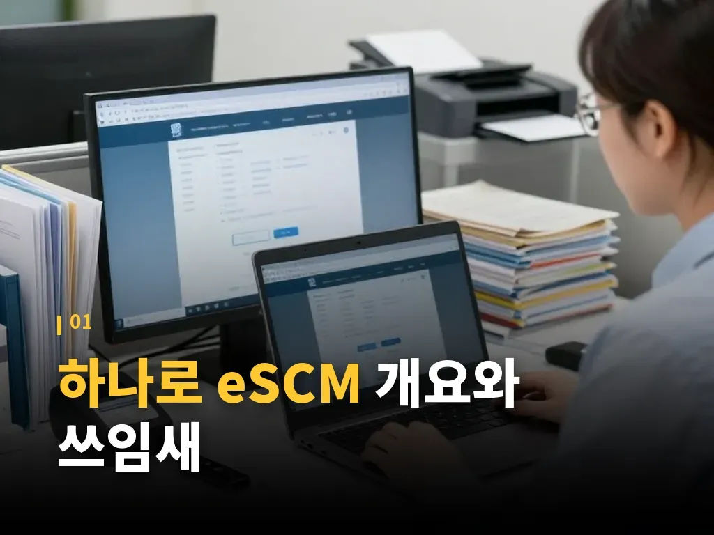 하나로 eSCM 기능 유형별 차이 이미지