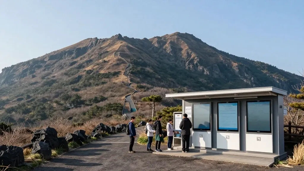 한라산 탐방예약 중간통제 및 인원 제한 현황 이미지
