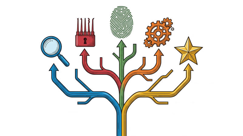 Career progression infographic showing paths from Entry Level to Security Analyst, Penetration Tester, Forensics Investigator, Security Engineer, and CISO
