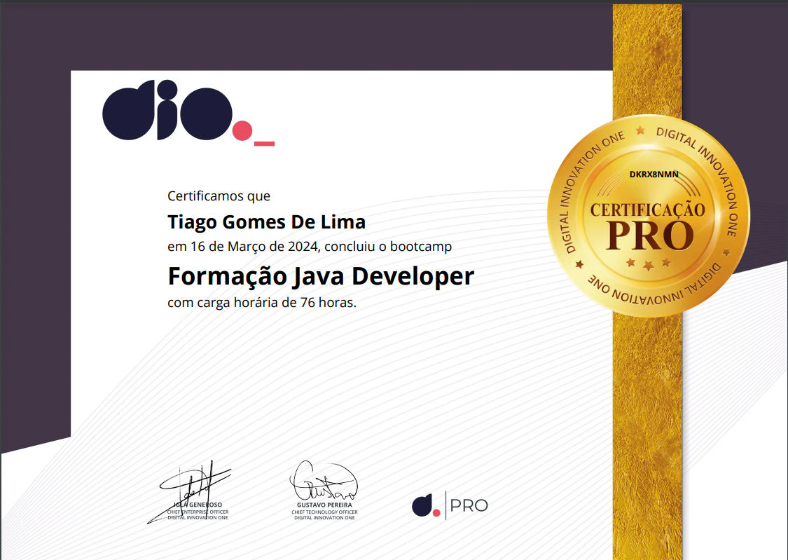Formação Java Developer