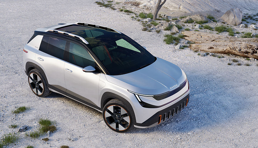 The Škoda Epiq, an upcoming electric SUV