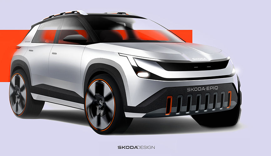 The Škoda Epiq, an upcoming electric SUV