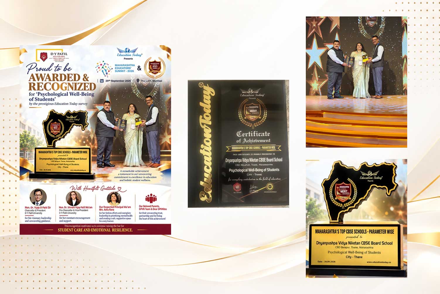 Awarded and recognized for Psychological Well-Being of Students